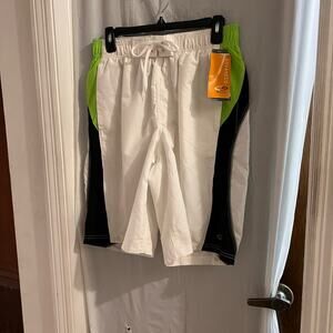 Champion c9 white green quick drying swim trunks size medium